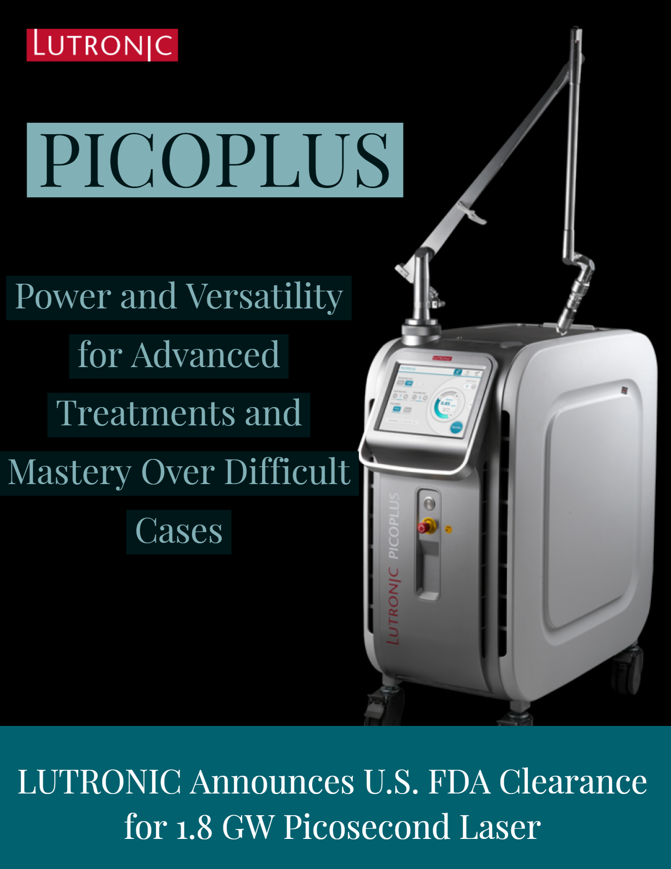 LUTRONIC Announces U.S. FDA Clearance for 1.8 GW Picosecond Laser